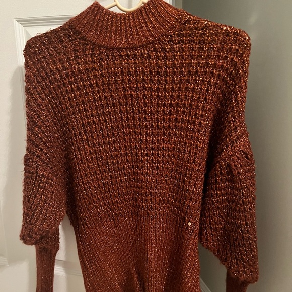 Express Copper Flecks Bell Sleeve Sweater - Picture 3 of 8